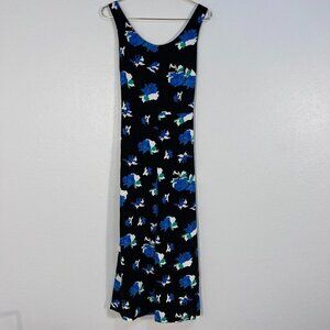 Tahari Floral Print Sleeveless Wide Leg Lined Jumpsuit Women's 8